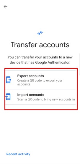 Transfer Accounts