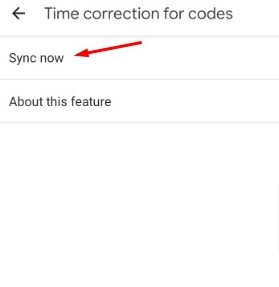 Select " Sync now"